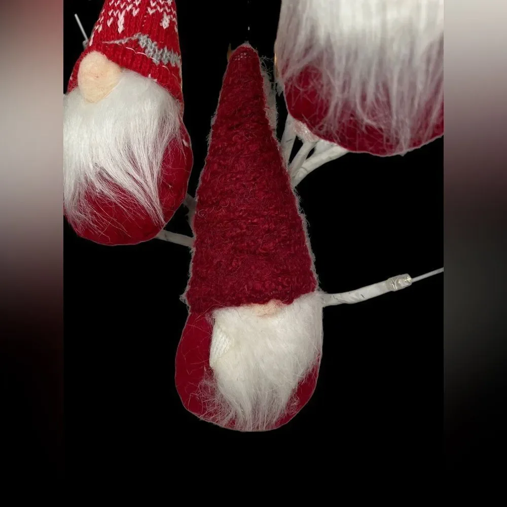 GNOME RED ORNAMENTS SET of 3 NWT‎